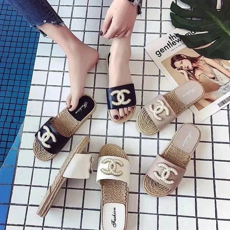 Chanel CC Logo Espadrille Slid