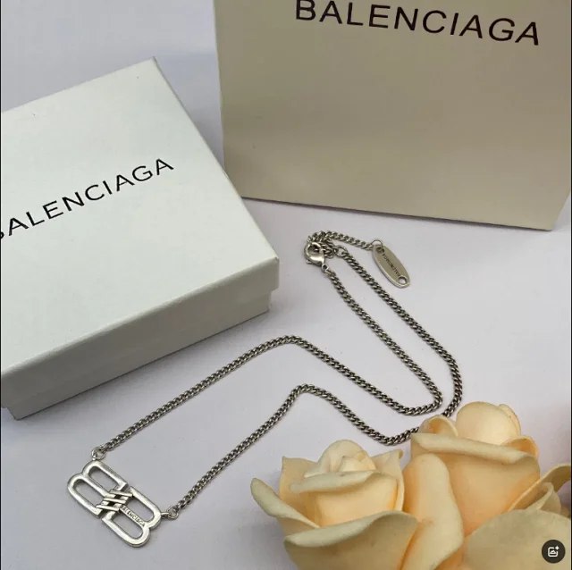 Balenciaga BB Logo Necklace -1