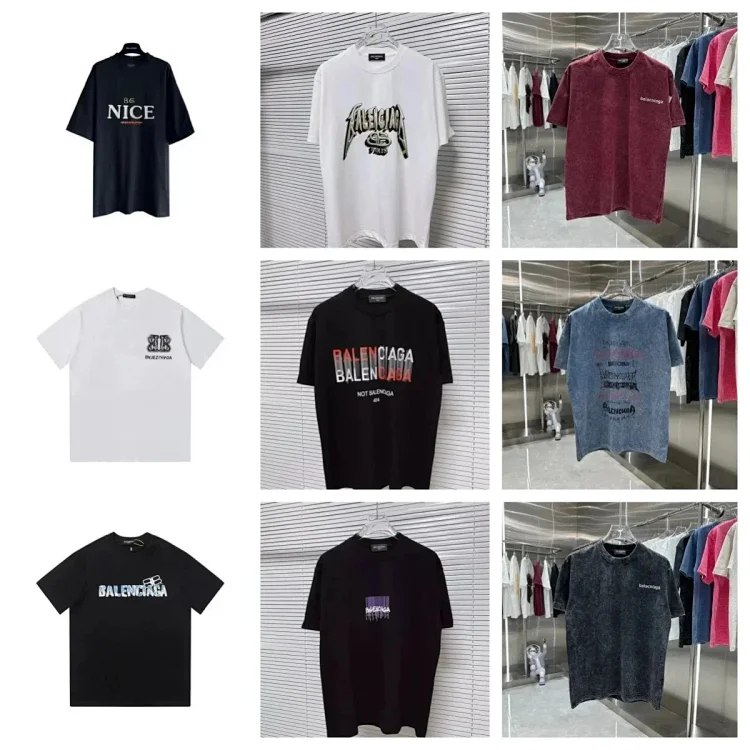 Balenciaga Logo Print T-Shirts