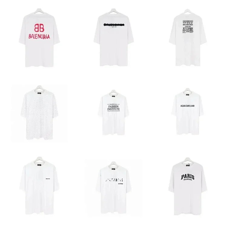 Balenciaga Logo Print T-Shirts