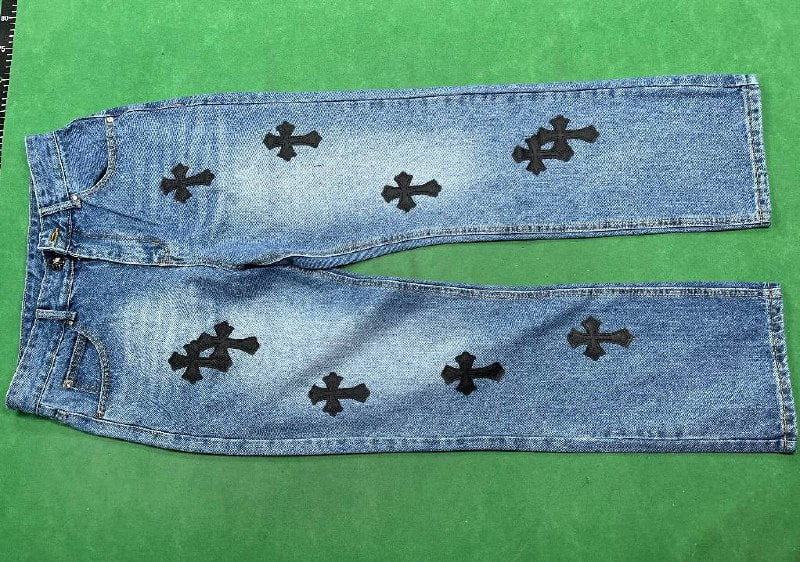 Chrome Hearts Cross-Embroidered Denim Jeans [22 styles] -1