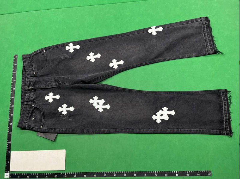 Chrome Hearts Cross-Embroidered Denim Jeans [22 styles] -4