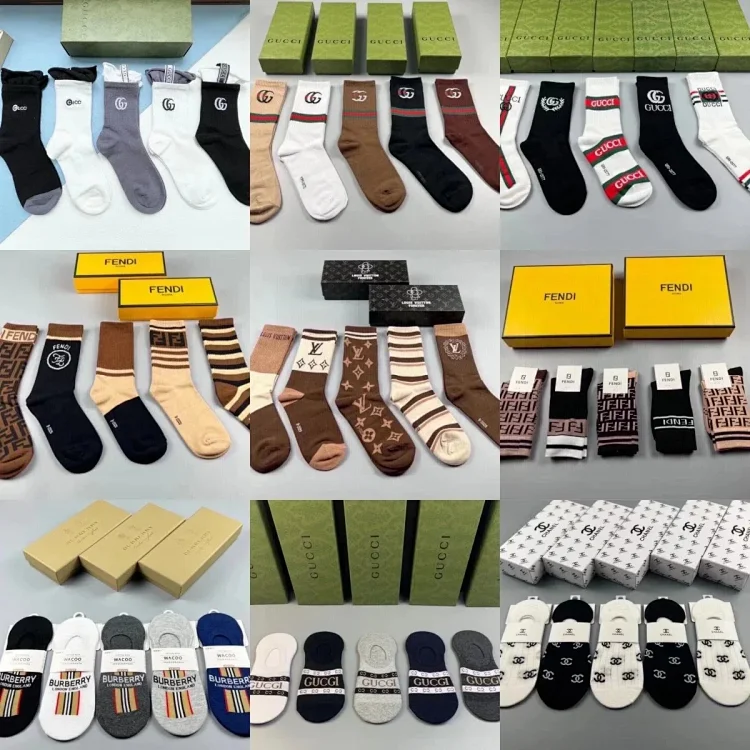 5 Pairs GUCCI & FENDI &amp