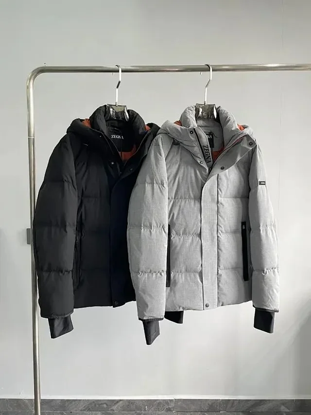 Men's Winter Grey Puffer Jacke