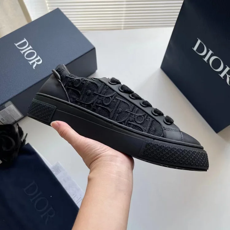 Dior Men's Black Leather Sneak