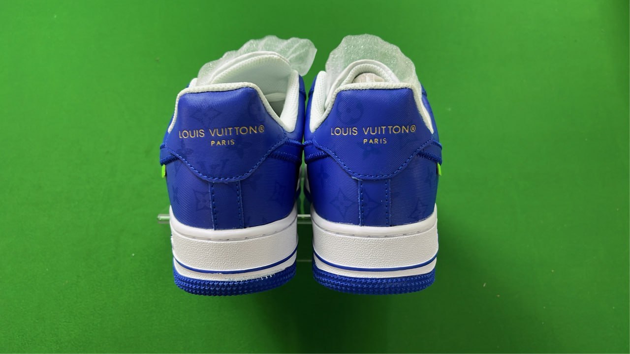 Louis Vuitton x Nike Air Force 1 Low Green White Sneakers -3