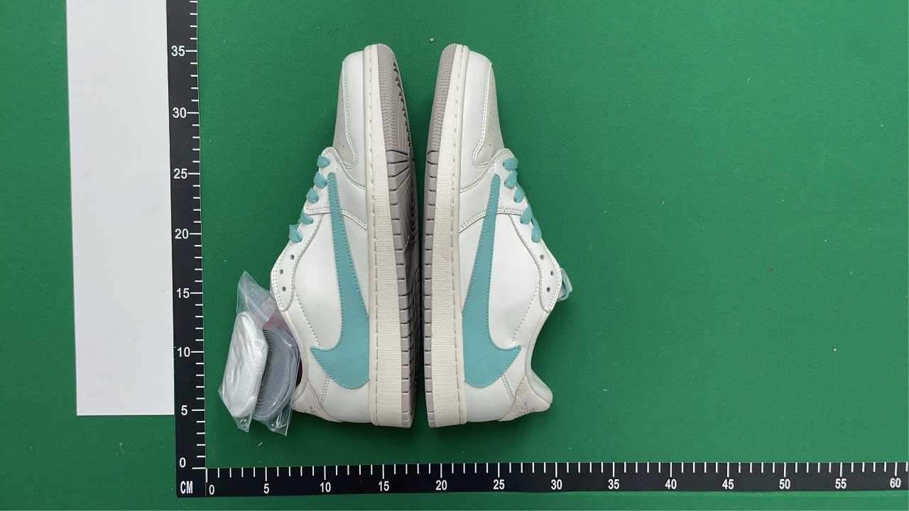 Nike Air Jordan 1 Low White Aqua Sneakers -2